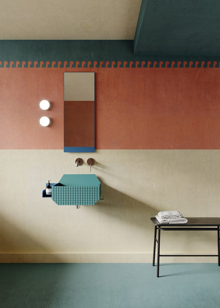 kamar mandiri bergaya terinspirasi roy lichtenstein dengan frieze one low